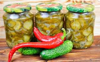 Салат из огурцов на зиму с луком и растительным маслом
