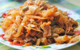 Очень вкусная тушеная капуста — 10 классических рецептов с пошаговым описанием